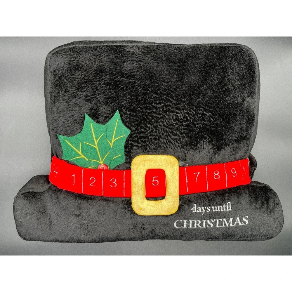Christmas Advent‎ Calendar Plush Pillow Frosty the Snowman Top Hat Countdown 16